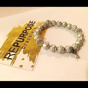 REPURPOSE bracelets Silver Roses CC